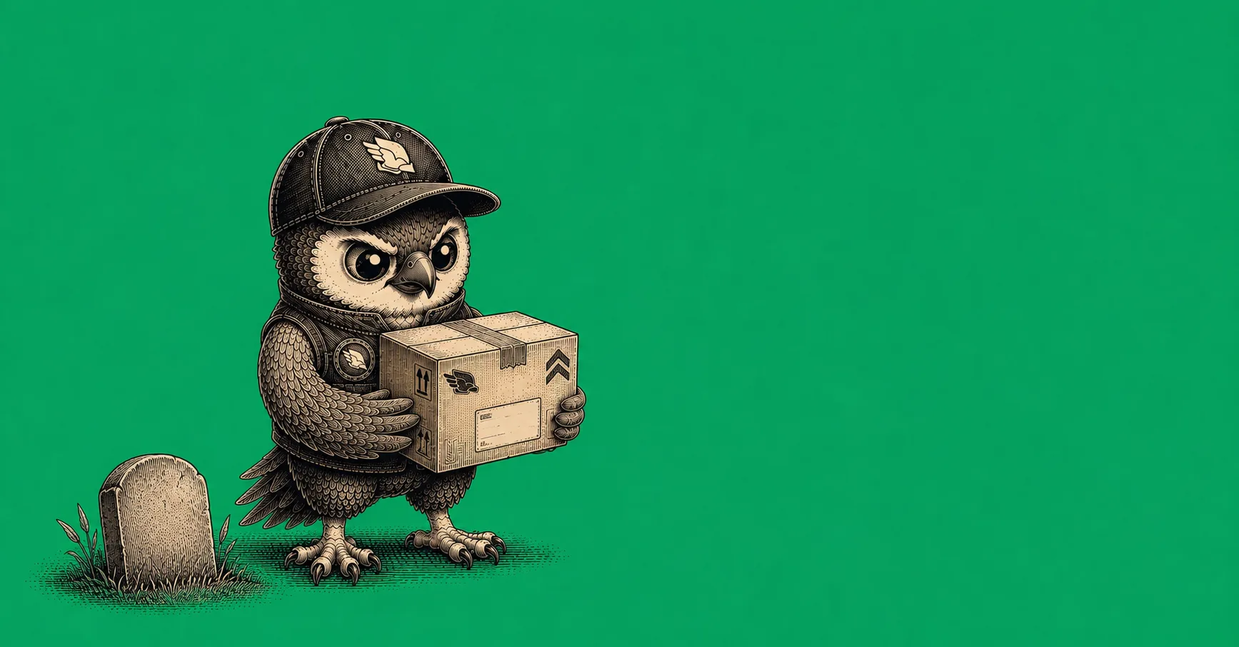 Peregrine mascot Perry charting what died in dropshipping (cheap-good arbitrage, 30-day AliExpress shipping) and what actually works in 2026: branded, factory-direct, sub-10-day